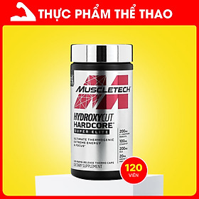 Thực phẩm bổ sung viên đốt mỡ - MuslceTech Hydroxycut Hardcore Super Elite 120 viên - Hàng Chính Hãng Muscletech - USA - Dành cho người muốn đốt mỡ thừa, đốt cháy mỡ trong quá trình tập luyện