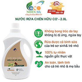 Nước rửa chén ECOCARE 2L hữu cơ, nước rửa bát an toàn trẻ nhỏ