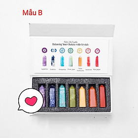 Mua Hộp 7 trụ đá Chakra 7 màu  Chakra Stone Set  Đá Thô Thanh Tẩy Chakra Năng Lượng Reiki