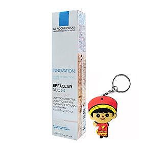 Kem giảm mụn ngừa vết thâm, che khuyết điểm La Roche-Posay Effaclar Duo (+) Unifiant (40mL, tặng móc khoá)
