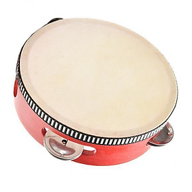 4-15pack Educational Toy Musical Tambourine Beat Instrument Hand Drum Red