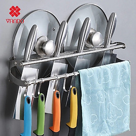 Giá Kệ Treo Cài Dao Thớt Kéo Nhà Bếp Chất Liệu SUS304 Chống Han Gỉ Tiện Ích Không Gian