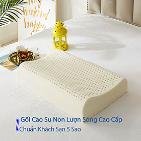 Gối Cao Su Non Người Lớn Cao Cấp Chính Hãng Chuẩn Khách Sạn 5 Sao Gối Cao Su Non Lượn Sóng Massage Cho Người Đau Vai Gáy Gối Đầu Nằm Ngủ  Kê Chống Mỏi Cổ Từ Cao Su Non Thiên Nhiên Cao Cấp Cho Người Lớn 50cmx70cm