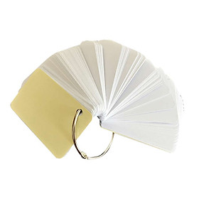 Hình ảnh 1000 thẻ flashcard trắng cao cấp 5x8cm bo góc tặng kèm 10 khoen inox +bìa cứng dày học ngoại ngữ(bìa giao màu ngẫu nhiên)