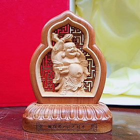 Tượng phật Di Lặc trạm khắc gỗ Hoàng Dương thiên nhiên