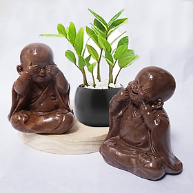 Bộ tượng 2 chú tiểu vui vẻ 04
