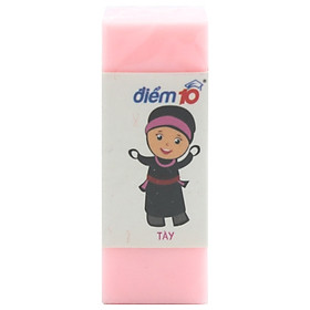 Bộ 6 Gôm Điểm 10 E-015 - Mẫu 2 - Màu Hồng