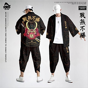 Set đồ Haori nam Kimono Yunhe Jiuxiao phong cách Nhật Bản siêu chất BSK05