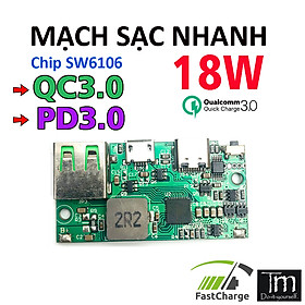 Mua Mạch Sạc Dự Phòng Sạc Nhanh 18W SW6106 Mini Nhỏ Gọn