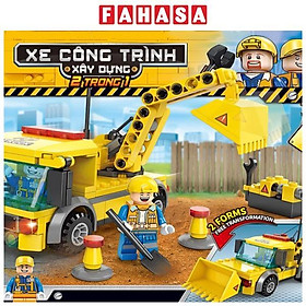 Đồ Chơi Lắp Ráp Xe Công Trình Xây Dựng 2 Trong 1 - Construction Workers - Toys&Joys 8726 (137 Mảnh Ghép)