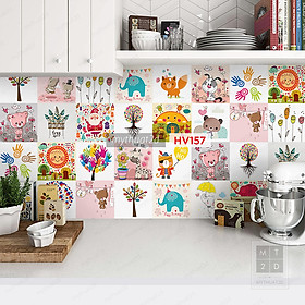 Mua Decal gạch bông trang trí dán bếp  dán tường - mã HV157