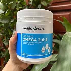 Hình ảnh Viên uống hỗ trợ tim mạch và huyết áp Healthy Care Ultimate Omega 3,6,9 chính hãng Úc mẫu mới