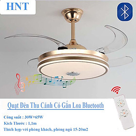 Mua Quạt đèn trần ẩn cánh có Loa bluetooth HNT 3 trong 1 vừa đèn  quạt  loa nghe nhạc - Hàng nhập khẩu
