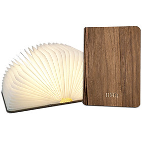 Đèn LED trang trí hình cuốn sách gấp mở độc đáo - Bìa gỗ, cao 22 cm