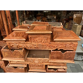 Mua Tam Cấp  Tam Sơn Gỗ Hương -Đế Kê Bát Hương  Đỉnh  Đồ Thờ mặt14cm dài 48 cm