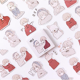 Bộ 45 Sticker Boy Girl E90