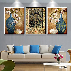 Mua Tranh in canvas sơn dầu phong cách cổ điển - Tranh bình hoa đẹp
