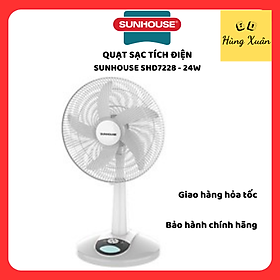 Quạt Sạc Tích Điện Sunhouse SHD7228 - Hàng Chính Hãng