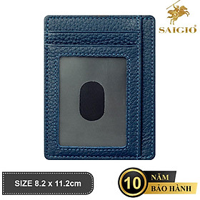 Ví Nữ Mini Đựng Thẻ ATM SLIM, Da Bò Mềm Mại PEBBLE, Kiểu Dáng Nhỏ Gọn - Tiện Dụng, Gồm 8 Ngăn Để Thẻ Và Tiền, Phong Cách Hiện Đại - Trẻ Trung – Hàng Chính Hãng SAIGIO