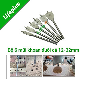 Bộ 6 mũi khoan đuôi cá 12-32mm