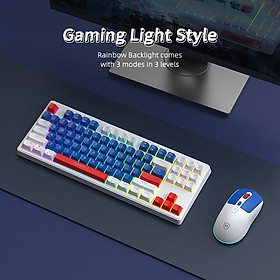 Bộ Bàn Phím Kèm Chuột Không Dây MicroPack Lifestyle KM-269W Tích Hợp Pin Sạc Kết Nối Không Dây 2.4G Hàng Chính Hãng