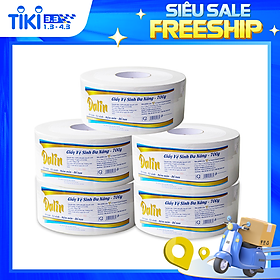 COMBO 5 GIẤY VỆ SINH CUỘN LỚN DALIN 700G TIẾT KIỆM