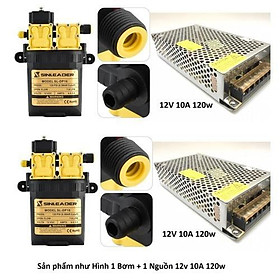 Máy bơm đôi 12v 24v 220v tăng áp hồi lưu tự ngắt Sinleader DP16 phun thuoc