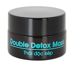 MẶT NẠ THẢI ĐỘC HỖ TRỢ TRỊ MỤN TẬN GỐC THAN HOẠT TÍNH, BÙN KHOÁNG DOUBLE DETOX MASK (20 GR) LÀM DỊU MỤN ĐỎ, LÀM SẠCH SÂU, THẢI ĐỘC DA, TRẮNG DA, MỜ NÁM.