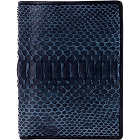 Ví Nam Da Trăn Kiểu Đứng Huy Hoàng HT2310 (12.5 x 10 cm) - Xanh Đậm