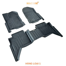 Thảm lót sàn xe ô tô Mazda BT50 2012-2021 (sd3) Nhãn hiệu Macsim chất liệu nhựa TPE cao cấp màu đen