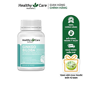 Hình ảnh Viên uống bổ não Healthy Care Ginkgo Biloba 100 viên