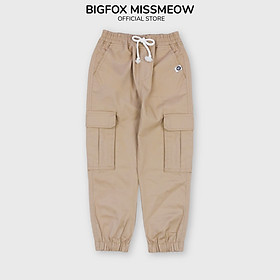 Quần dài kaki bé trai Bigfox Miss Meow size đại, jogger túi hộp, đi học cỡ 5,9,11 tuổi 30kg 40kg