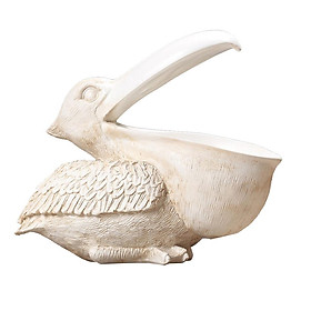 Europe Pelican Sculpture Resin Jewelry Storage Decor Chef Ornament