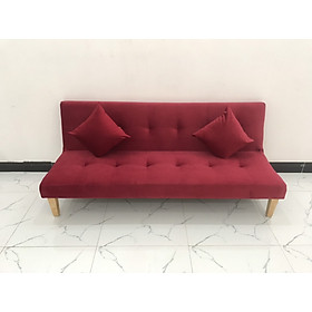Mua Ghế sofa giường đỏ đô vải nhung nhiều kích cỡ