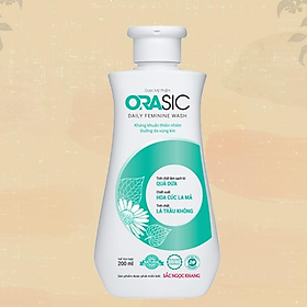 Dung dịch vệ sinh phụ nữ ORASIC Sắc Ngọc Khang 200ml với Tinh chất lá trầu không 200ml giúp làm sạch và dưỡng da "cô bé"