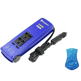 Bộ chuyển đổi nguồn điện DC 12v ra 220v - 100W có thể sạc Laptop trên ô tô Michelin 72001ML tặng kèm lá thơm Tulip mùi ngẫu nhiên