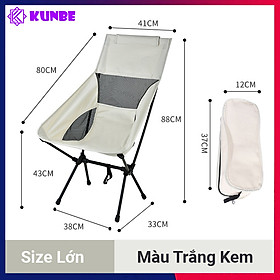 Ghế Thư Giãn Cắm Trại Gấp Gọn KUNBE Phù Hợp Dã Ngoại Câu Cá Chịu Lực Đến 120kg