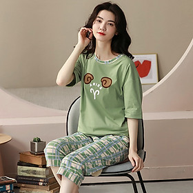 >> BÁO GIÁ ĐỒ BỘ MẶC NHÀ NỮ - COTTON CAO CẤP - THƯƠNG HIỆU ELLE LM1903 | Shopee Lazada Sendo Tiki mới nhất 115 Đồ bộ mặc nhà cotton cao cấp quần lửng dành cho nữ Quãng Châu 1201