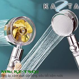 Mua Bộ tay sen tắm KAZTA KZ-TSQ1 có cánh quạt tăng áp-lõi lọc và nút tắt mở (đủ bộ tay sen-dây sen-gát sen)