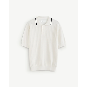 Áo polo dệt kim tay ngắn nam phối cổ. Fitted - ROUTINE 10S26KNI004