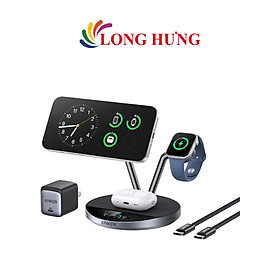 Mua Đế sạc Anker Prime MagGo Wireless Charging Station 3 in 1 AirCool 25W Dock Stand B25X7 - Hàng chính hãng