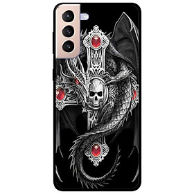 Ốp lưng dành cho Samsung Galaxy S22 - S22 Plus - S22 Ultra - mẫu Ngọc Đỏ Và Rồng