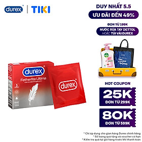 Bao cao su Durex Fetherlite Ultima Hộp 3 bao