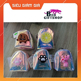 MÓC KHÓA BÓP. MÓC KHÓA BALÔ HOLOGRAM SÁNG BÓNG GẮN STICKER