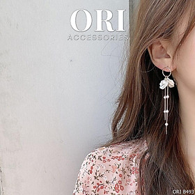 Bông tai nữ dáng dài Petal hình cánh hoa ORI ACCESSORIES B493