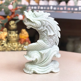 Mua Cá Chép Hóa Rồng đá tự nhiên trắng xanh(Cặp) - Roxi
