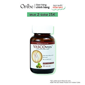 Viên Uống Hỗ Trợ Điều Trị Bệnh Suy Giãn Tĩnh Mạch Vascovein (Hộp 30 viên), Chiết Xuất Từ Hạt Dẻ Ngựa - Nguyên Liệu Nhập Khẩu Châu Âu 