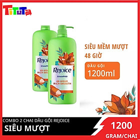 Combo 2 Dầu Gội REJOICE Siêu Mượt 1200g