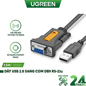 Mua Dây USB 2.0 sang COM DB9 RS-232 chipset PL2303TA UGREEN CR104 - Hàng chính hãng