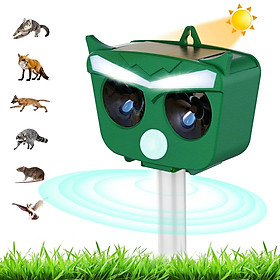 Thiết bị đuổi chim, chuột, động vật gây hại ngoài trời Solar Ultrasonic Flash Animal Repellent